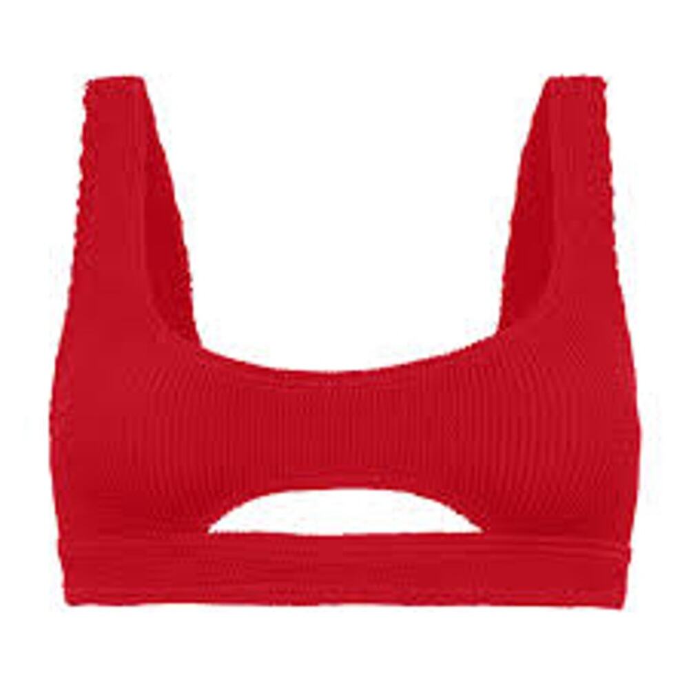 NWOT Bound by Bond-Eye Sasha Crop Cutout Ribbed Bathing Suit Swim Top $125
